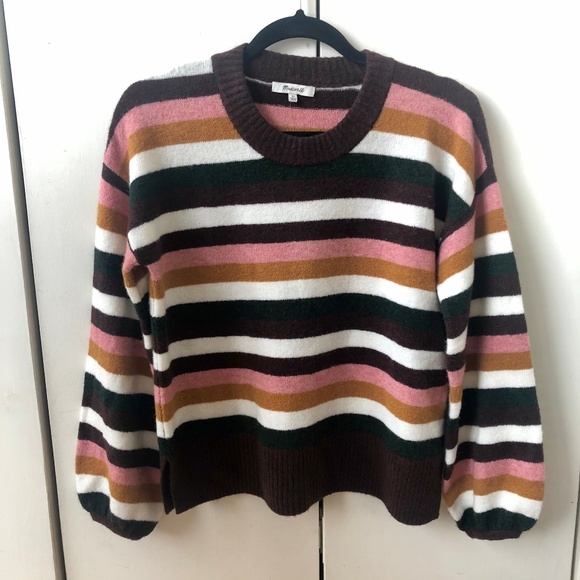 Madewell Sweaters - Madewell Multi-colored Striped Sweater (xsmall)